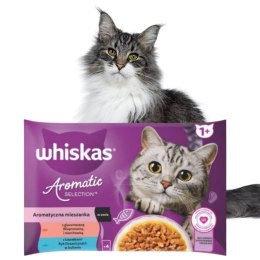 WHISKAS AROMATIC SELECTION MIX SMAKÓW karma mokra dla kota w sosie 4x85g