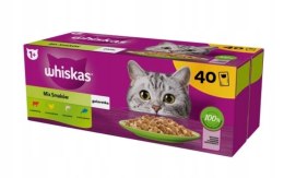 WHISKAS mokra karma dla kota mix smaków w galaretce saszetki 40x85 g 85gx40