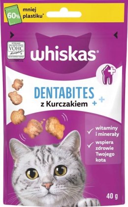 Whiskas Dentabites Dentystyczny Przysmak z kurczakiem dla kota op. 40g