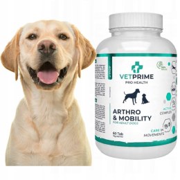VETPRIME ARTHRO & MOBILITY ADULT 60 TAB Suplement na stawy dla psów chondro