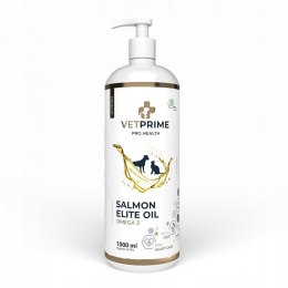 VETPRIME SALMON ELITE OIL Olej z łososia dla PSA i KOTA 1000ML