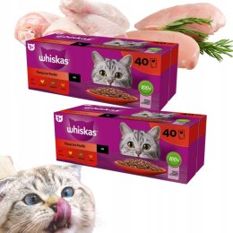 Whiskas 80x85 g Klasyczne Posiłki 2 boxy