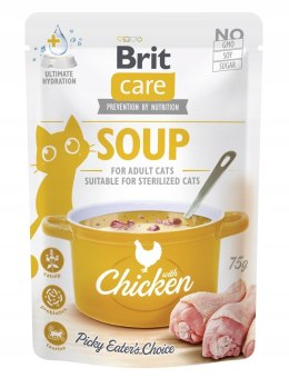 Zestaw Brit Care CAT SOUP 10X75 Saszetki dla kota chicken rosołek