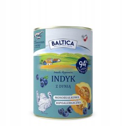 BALTICA MOKRA KARMA ZESTAW NOWCH SMAKÓW 6X400 INDYK WIEPRZOWINA GĘSINA