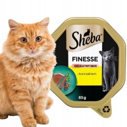 SHEBA FINESSE TACKA 85 G MOKRA KARMA Z KURCZAKIEM W MUSIE