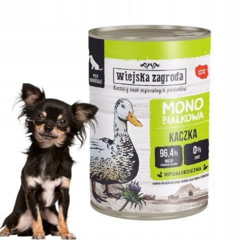 Wiejska Zagroda Karma mokra dla psa Monobiałkowa Kaczka (dorosły) 400g