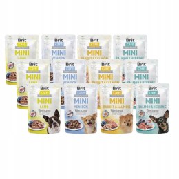 Brit Care Mini Pouch 12x85 Zestaw Zestaw Lamb Herring Venison Rabbit