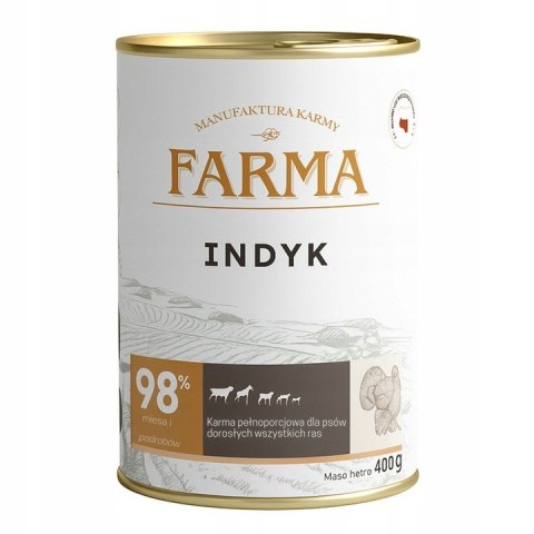 KARMA MONOBIAŁKOWA ZESTAW PRÓBNY INDYK 6X400 FARMA VETPRIME