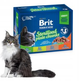 Pakiet Brit Cat Pouches 1200g Sterile Plate 12x100
