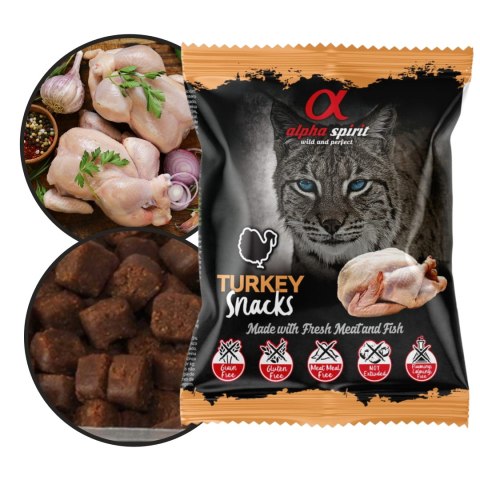 Alpha Spirit SNACKS TURKEY 50g dla KOTA indyk