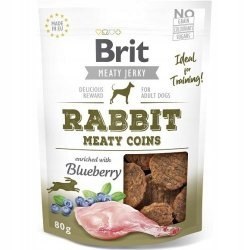 BRIT MEATY JERKY RABBIT MEATY COINS 80g