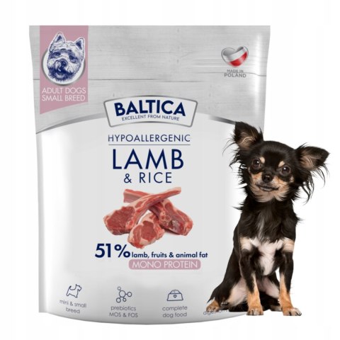 BALTICA ADULT Lamb & rice / Jagnięcina z ryżem S 1kg