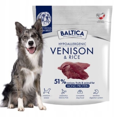 Baltica Adult Venison&Rice M 1kg RASY ŚREDNIE