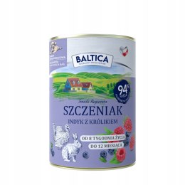 Baltica PUPPY & JUNUIR Indyk z królikiem 400g DLA SZCZENIAT PUSZKA