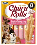 INABA Dog Churu Rolls CHICKEN WITH SALMON 8x12g PRZYSMAKI DLA PSA